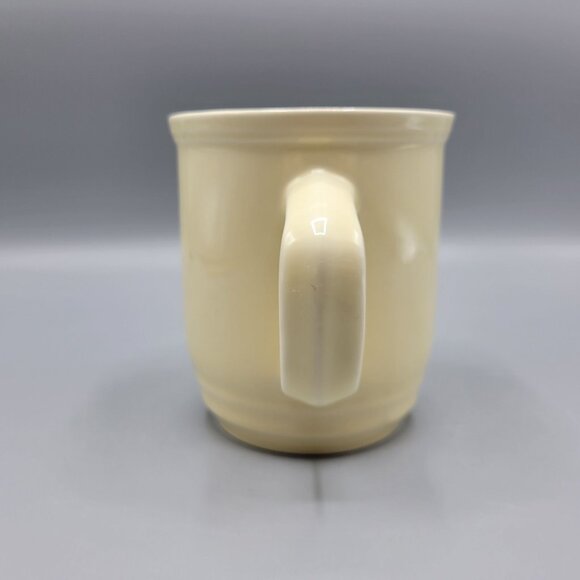 Vintage Dansk Portugal Ceramic Coffee Tea Mug Cup Ivory Color Leaf Stamp - Picture 5 of 8